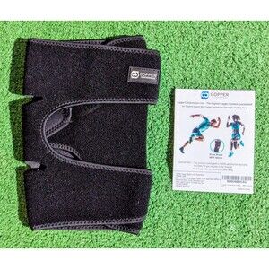 Copper Compression Comfort Adult OSFM 2-Strap Knee Heat Open-Patella Brace New